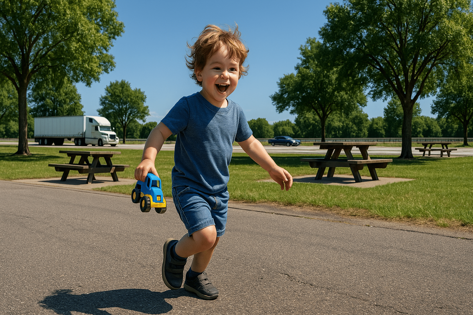 aire autoroute enfant
